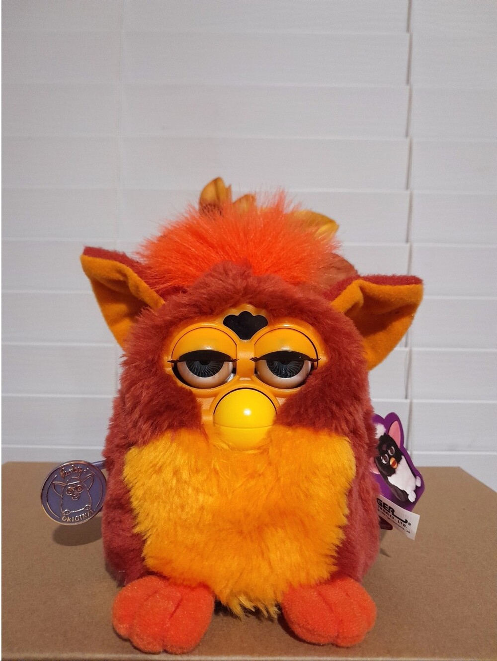 Vintage 1999 Furby Rooster Generation 5 Tiger Electronics Red Orange WORKS NWT